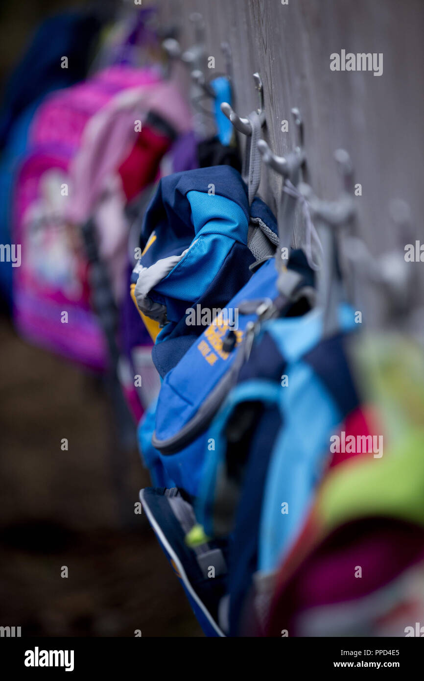 La journée des forêts dans le playschool Evangelisches 'Haus der Kinder - Haus der kinderbunten Wege' à Krumbach. Banque D'Images
