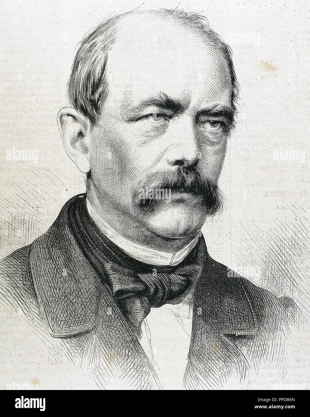 BISMARCK, Otto-Leopold, Prince de (1815-1898). Homme d'État allemand. Gravure du xixe siècle. Banque D'Images