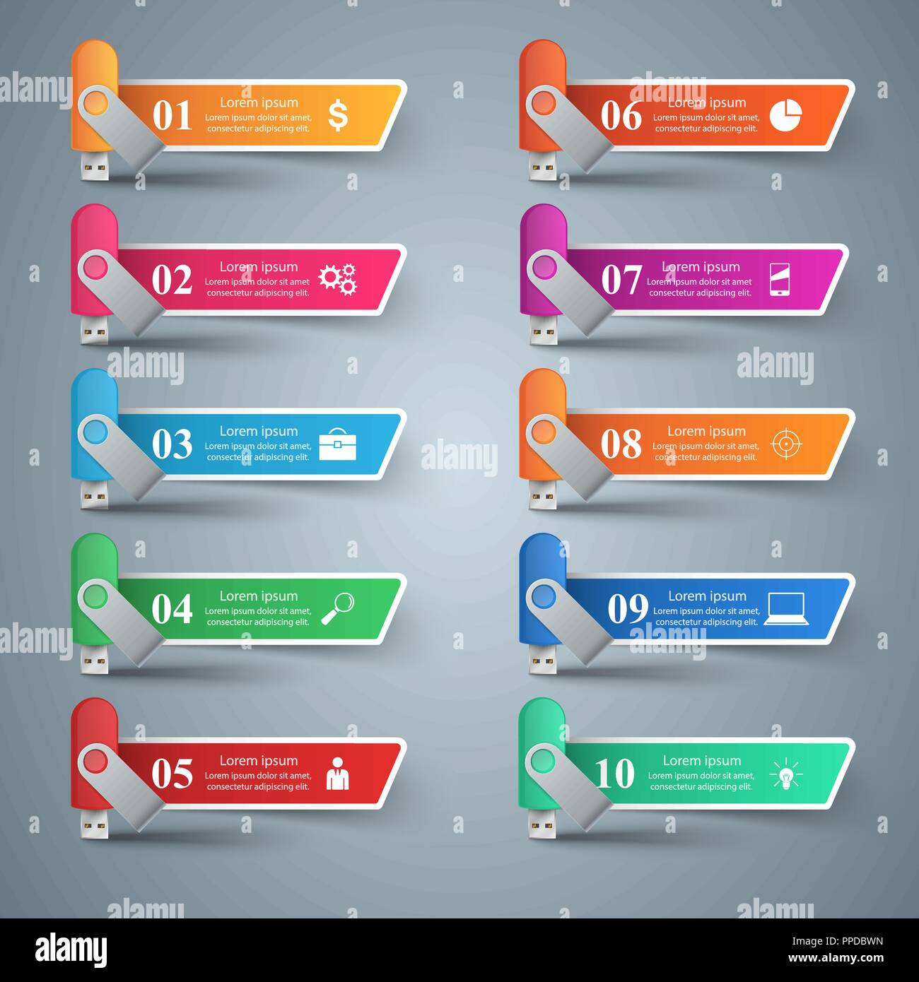 - Usb Flash infographie d'affaires. Illustration de Vecteur