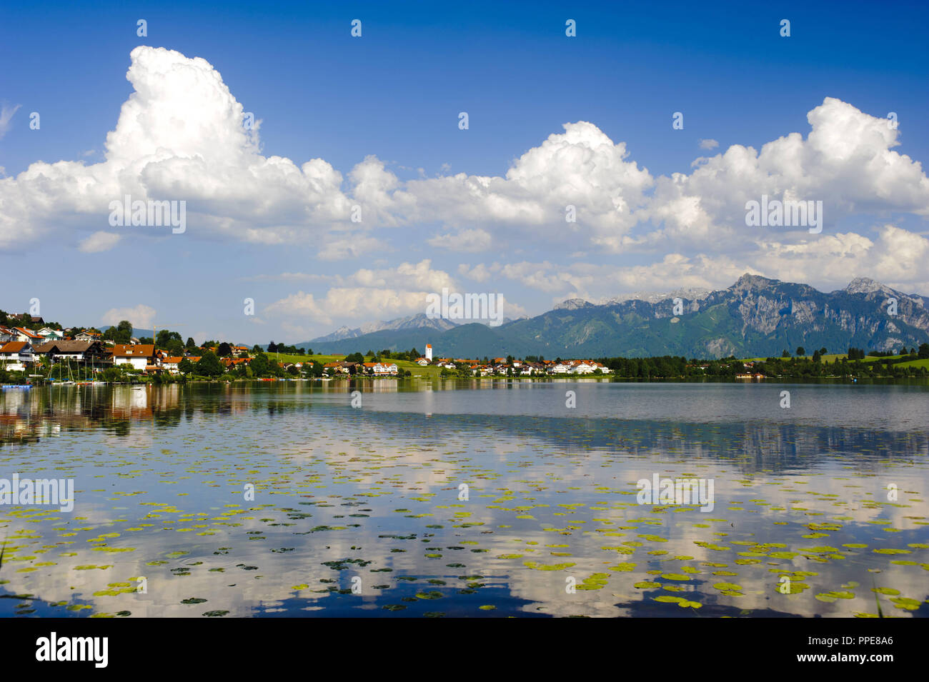 Dans l'Allgaue Hopfensee. Banque D'Images