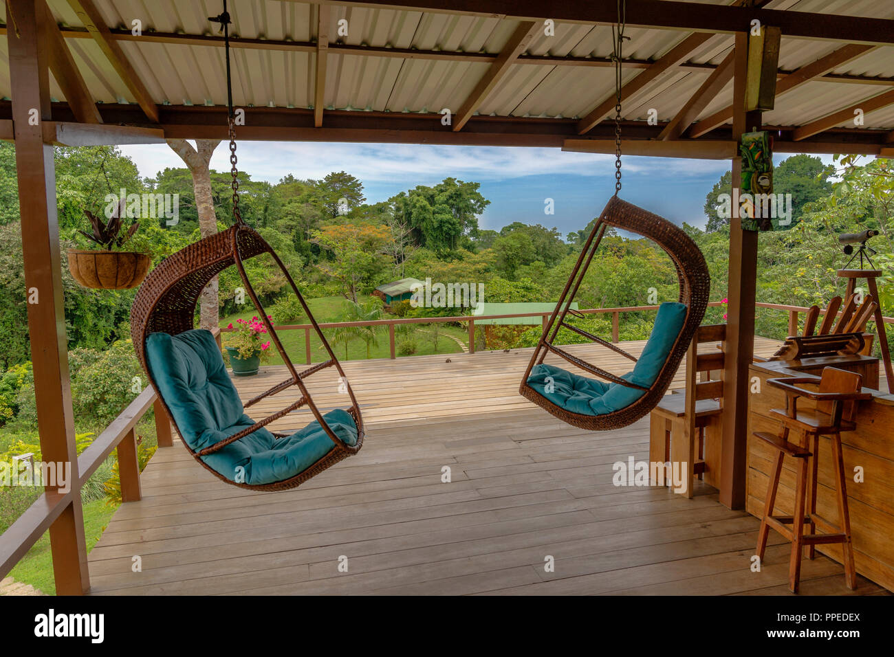 Hidden Paradise Lodge, la baie Drake, Costa Rica Banque D'Images