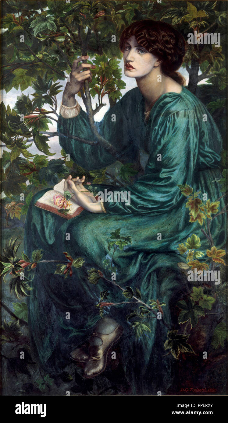 Le rêve de jour. Date/période : 1880 (peint) - 1880. Peinture à l'huile.  Huile sur toile. Auteur : Dante Gabriel Rossetti. DANTE Gabriel Rossetti  Photo Stock - Alamy