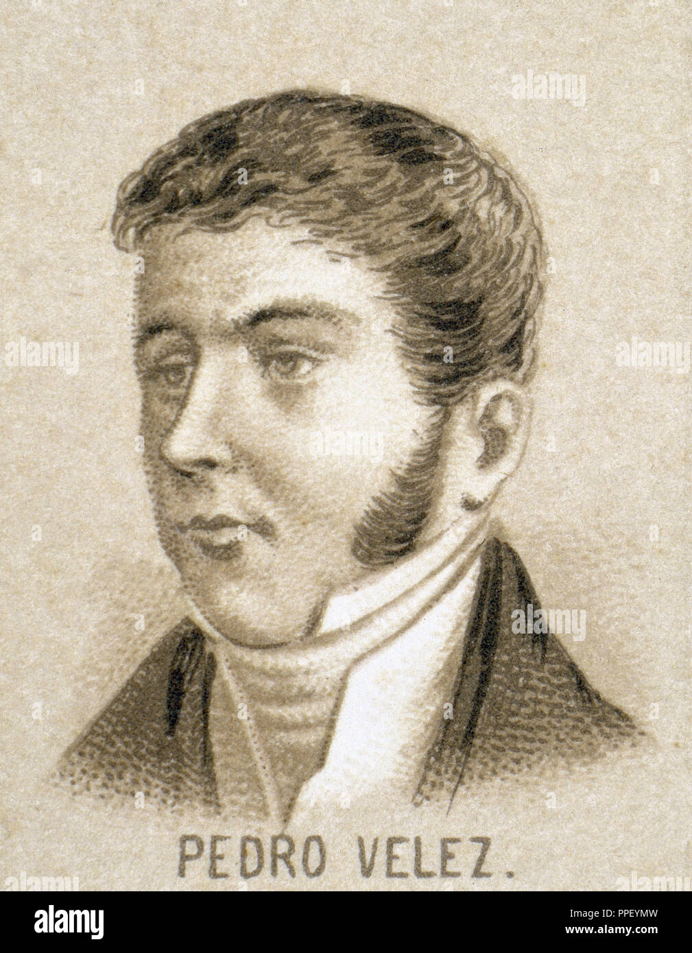 Pedro Velez (1787-1848). Personnalité politique et avocat. Il a également été chef de Conseil d'administration du Mexique (également connu sous le nom de triumvirat Exécutif) en 1829. La gravure. Banque D'Images