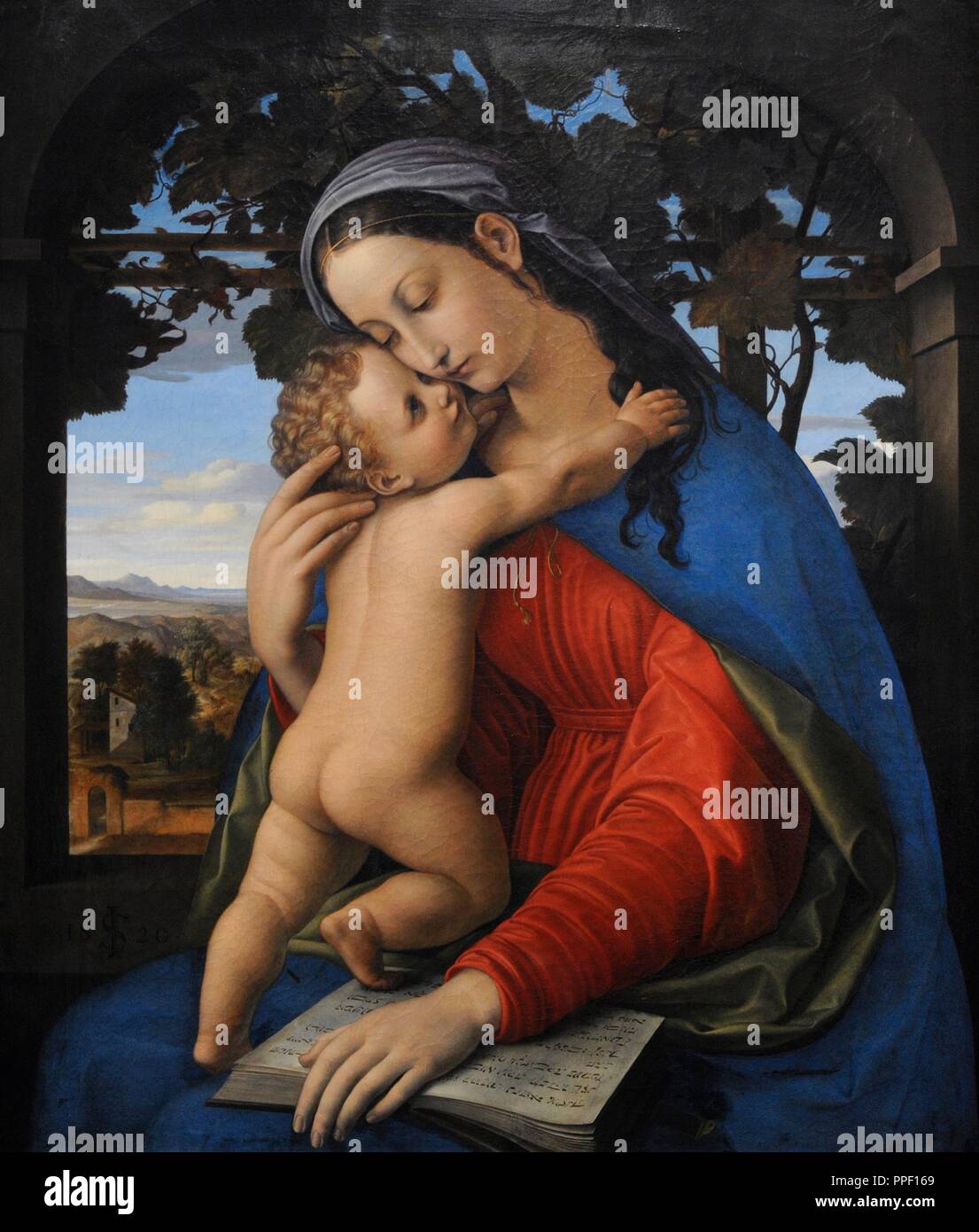 Julius Schnorr von Carolsfeld (1794-1872). Peintre allemand. Marie et l'enfant, 1820. Musée Wallraf-Richartz. Cologne. L'Allemagne. Banque D'Images