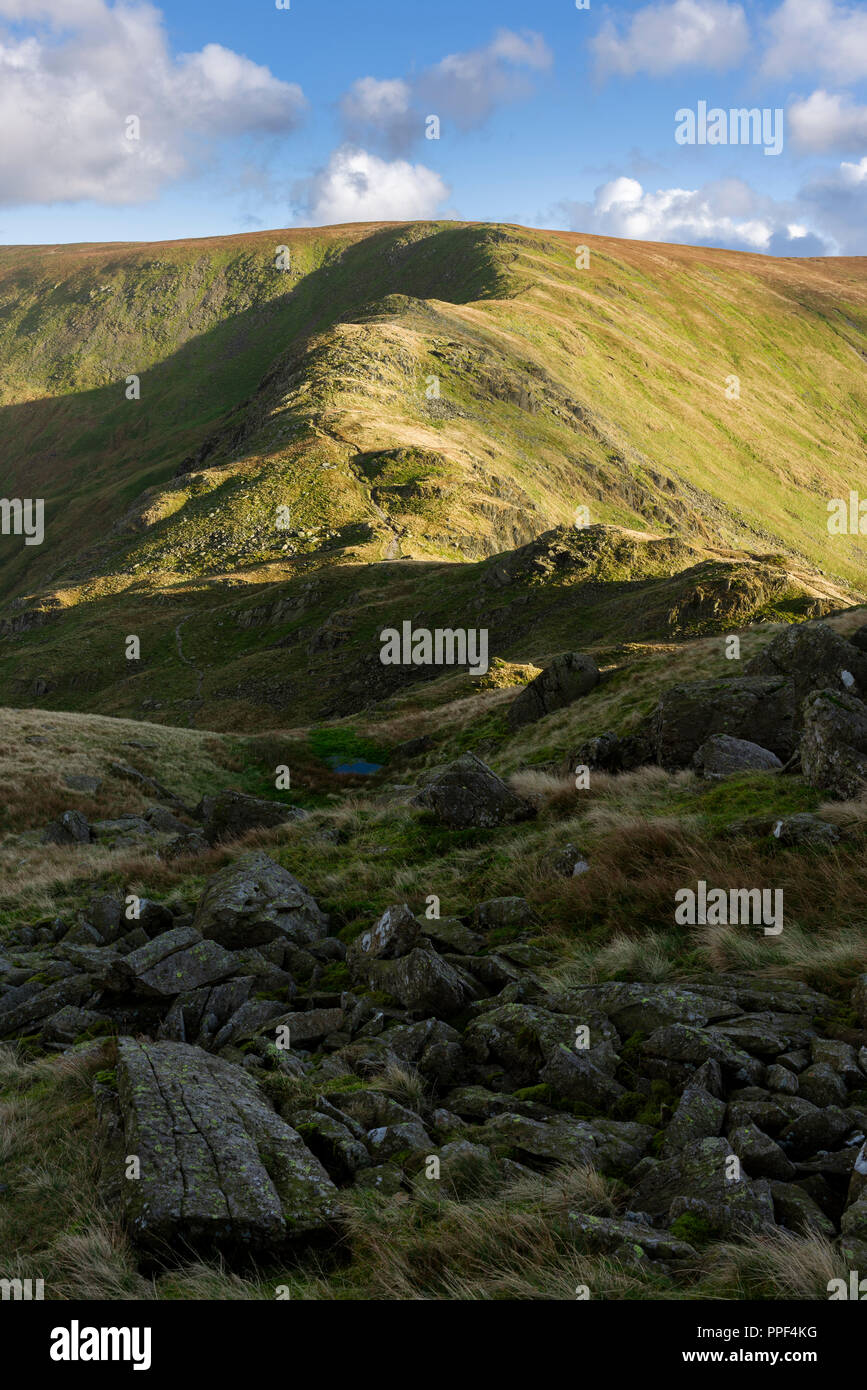 Harter est passé de mauvais Mardale Bell dans le Parc National du Lake District, Cumbria, Angleterre. Banque D'Images