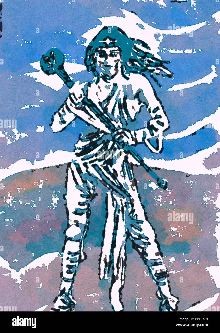 Illustration sur le thème de l'Egypte ancienne Vintage Banque D'Images