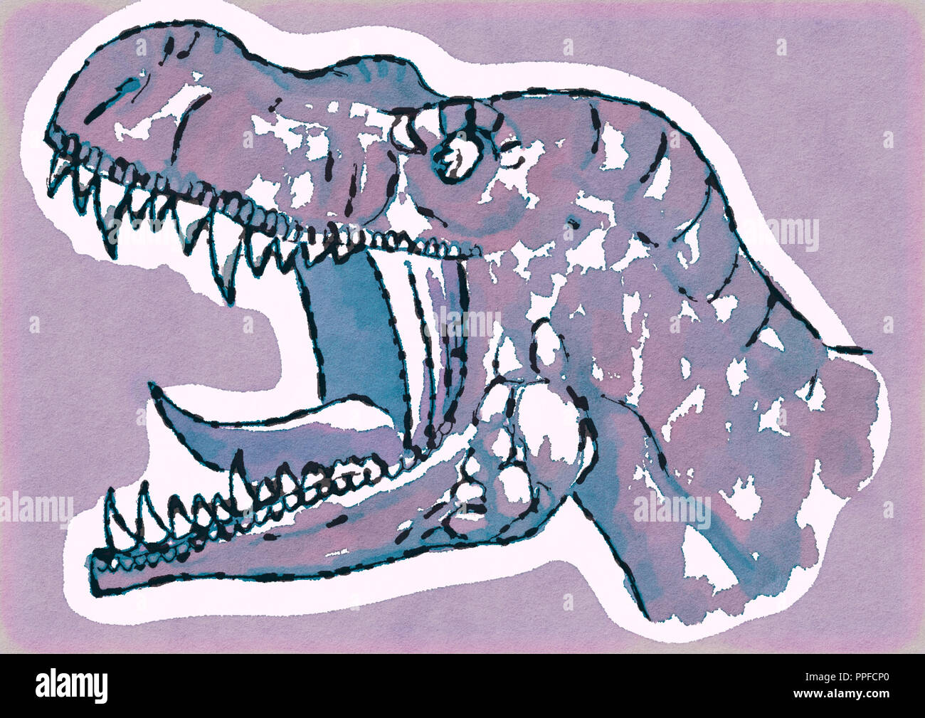 Tyrannosaurus rex chef illustration Banque D'Images