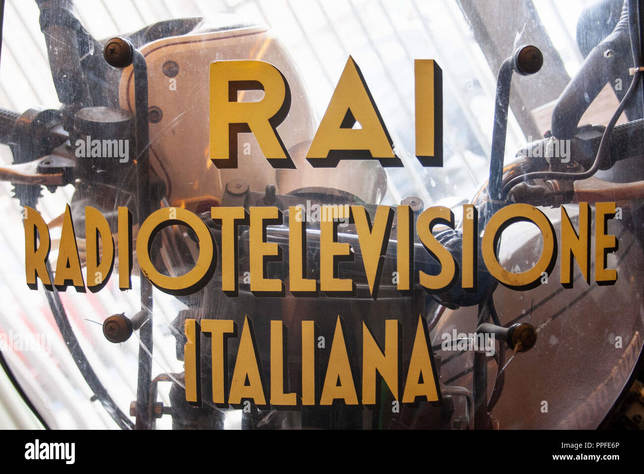 RAI Radio Televisione Italiana, le logo de la radio et la télévision d'État italienne Banque D'Images