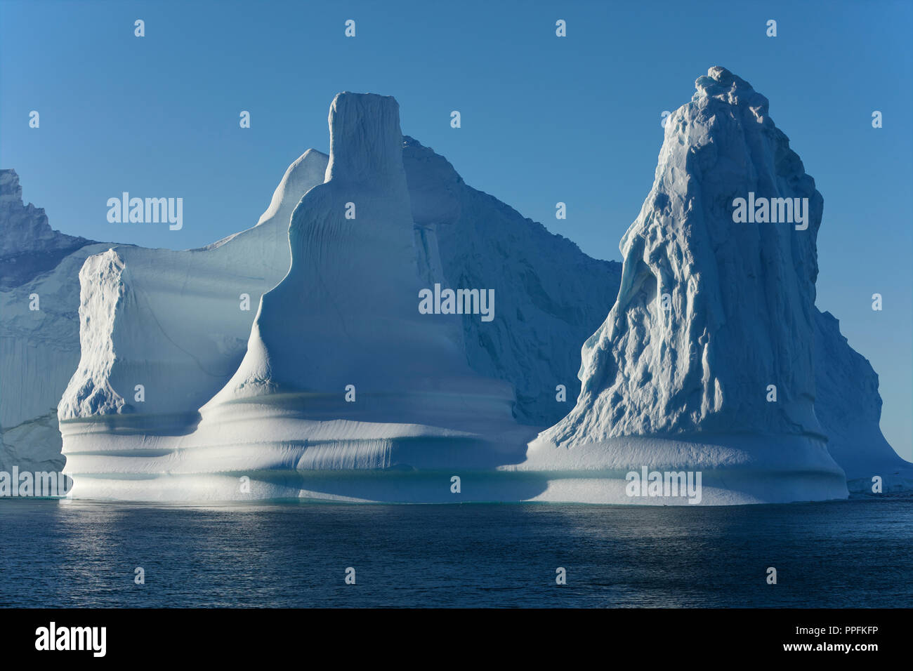 Les icebergs en Umanak Fjord, Groenland Banque D'Images