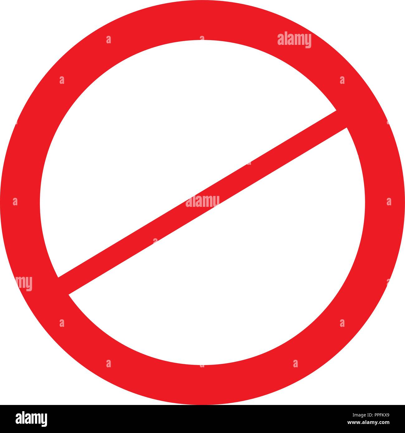 Interdit Interdit cercle avec franchi la ligne rouge au milieu de l