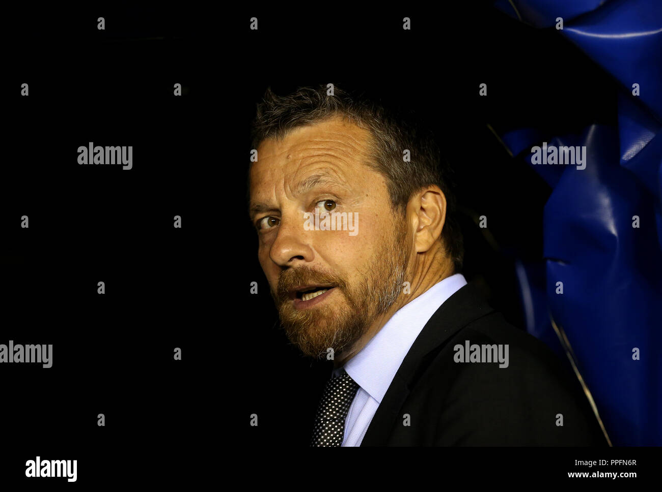 Gestionnaire de Fulham Ilaria Jokanovic avant le troisième round Carabao Cup match à la nouvelle Den, Londres. Banque D'Images