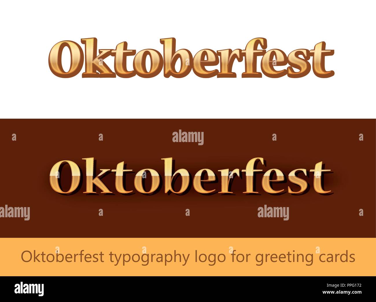 Oktoberfest typographie logo pour Greating Cards - lettrage vecteur modèle. Illustration de Vecteur