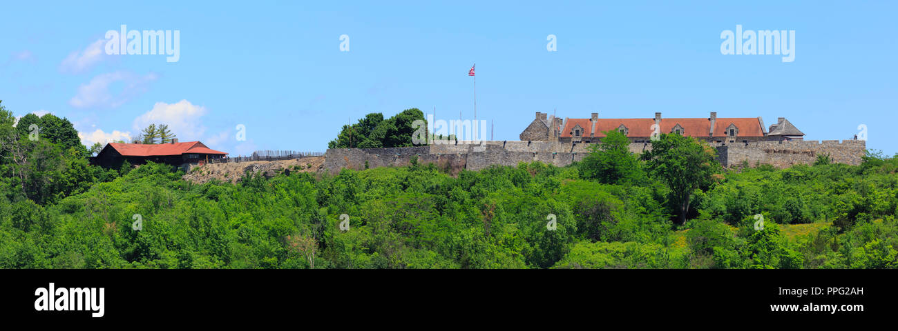 Fort Ticonderoga, du lac Champlain. Banque D'Images