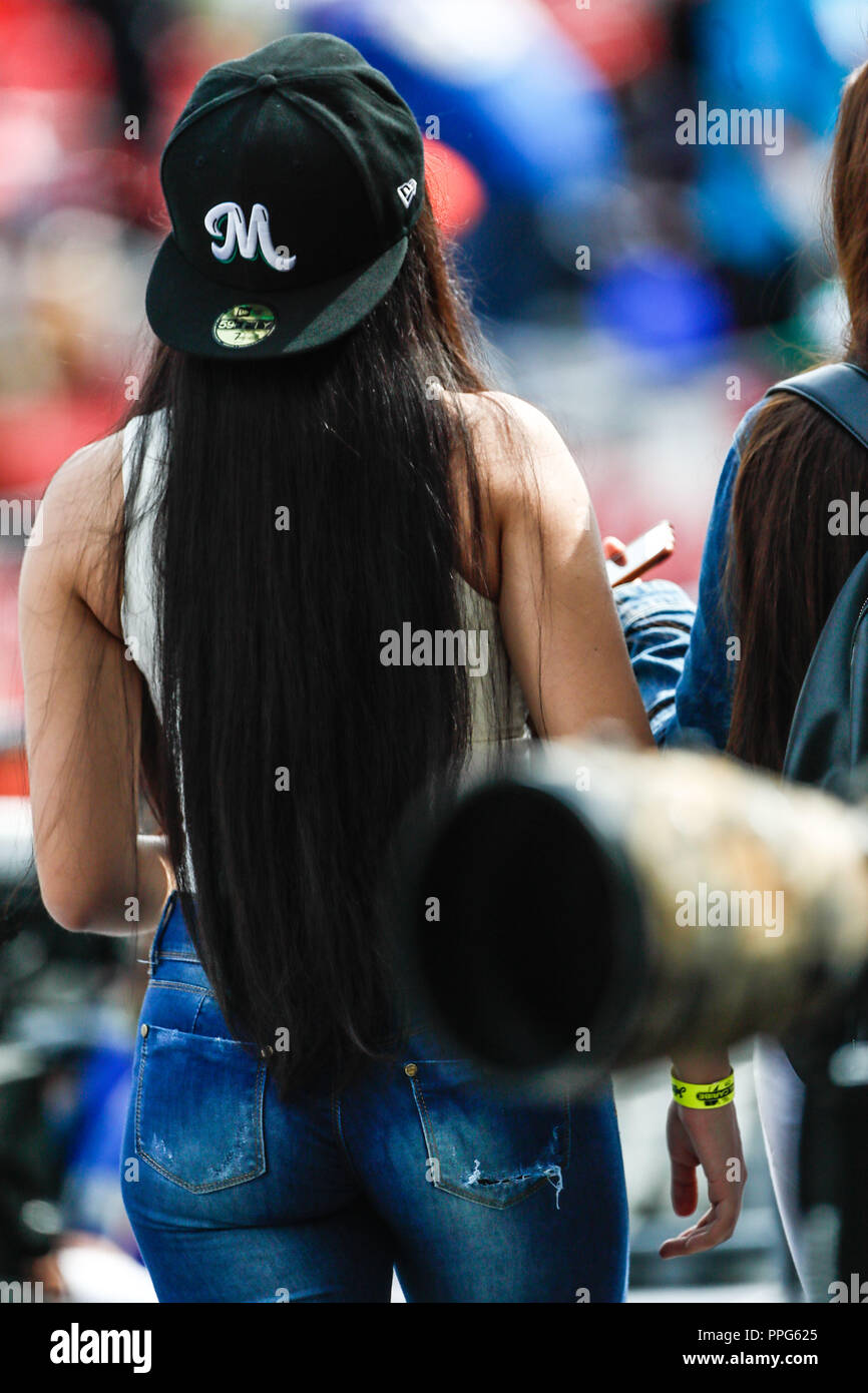. Partido de beisbol de la Serie del Caribe con el Encuentro entre Caribes de Anzoátegui (de Venezuela contra los Criollos de Caguas de Puerto Rico en Banque D'Images