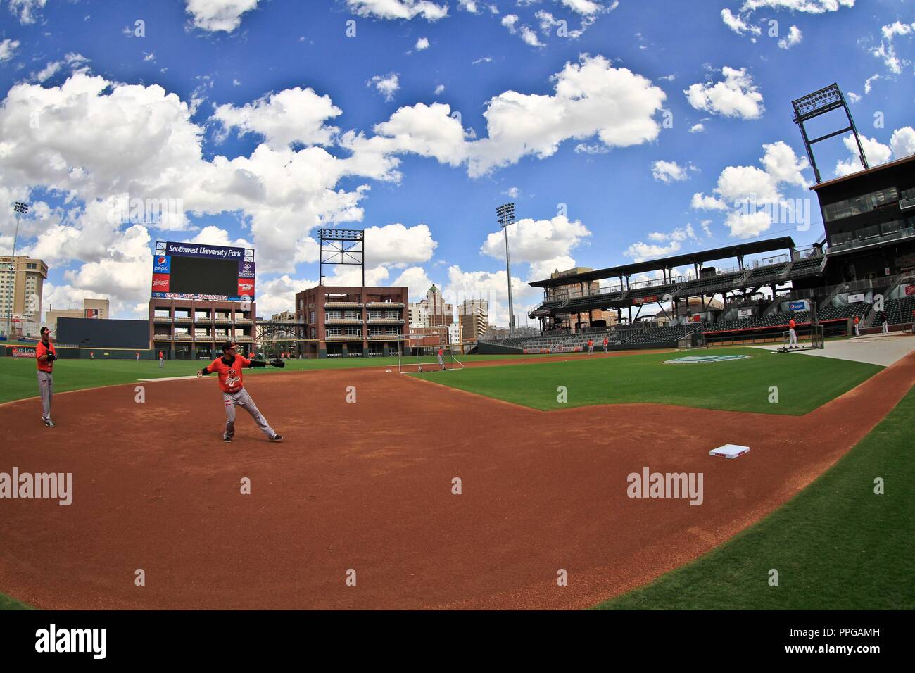 Le sud-ouest de University Park, El Paso, Texas. Chihuahuas ,Baseball Stadium Banque D'Images