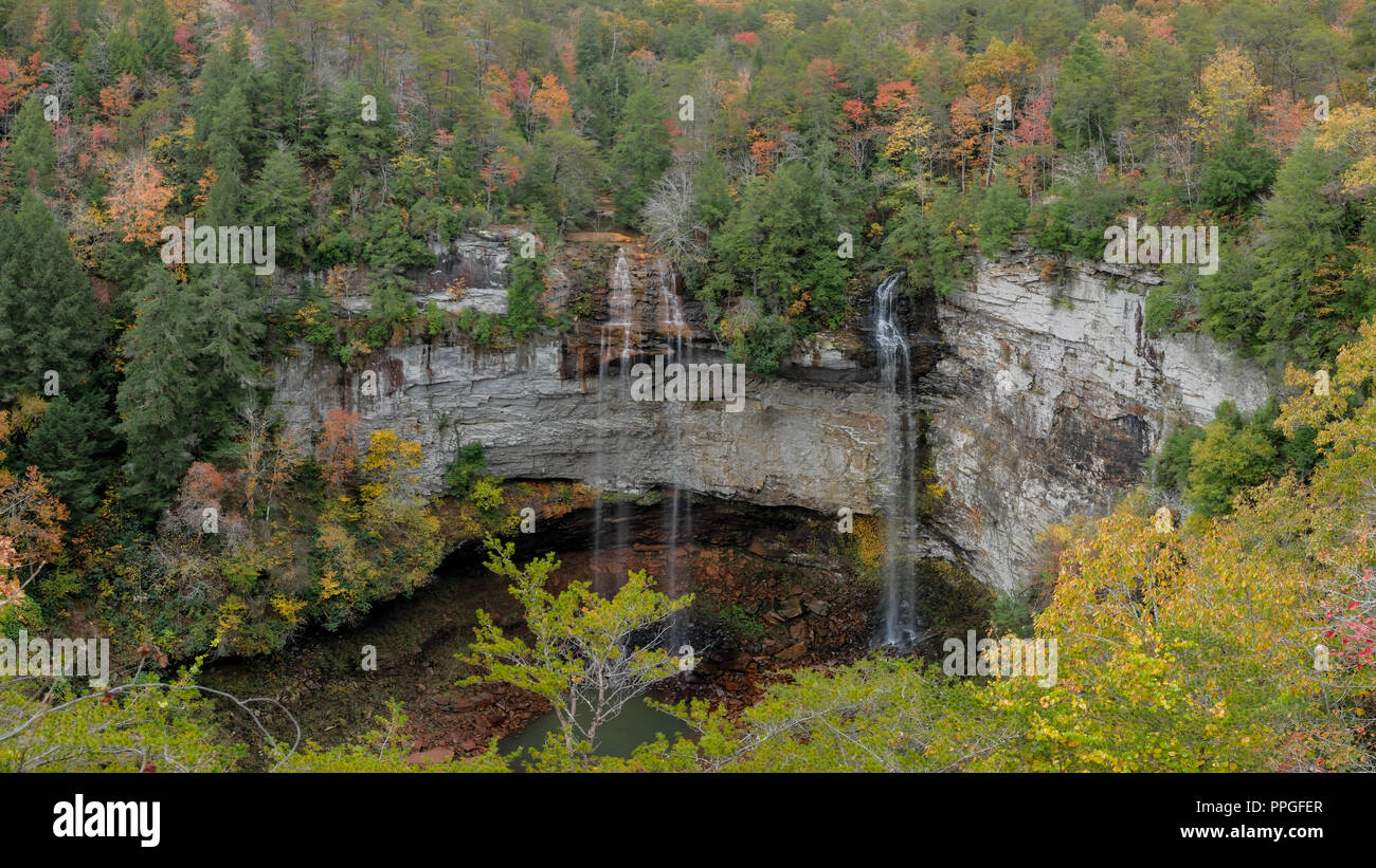 Fall Creek Falls Automne Panorama Banque D'Images