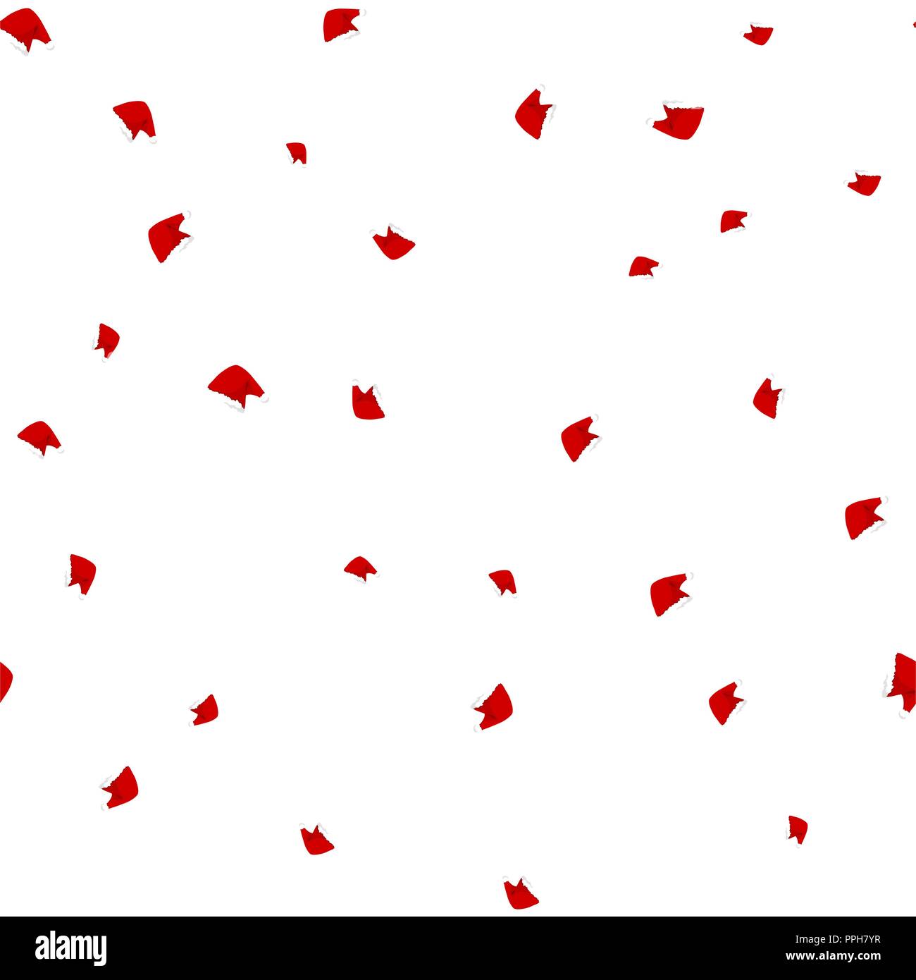 Chapeaux de Noël motif transparente Santa. Isolé sur un fond blanc. Vector illustration. Illustration de Vecteur