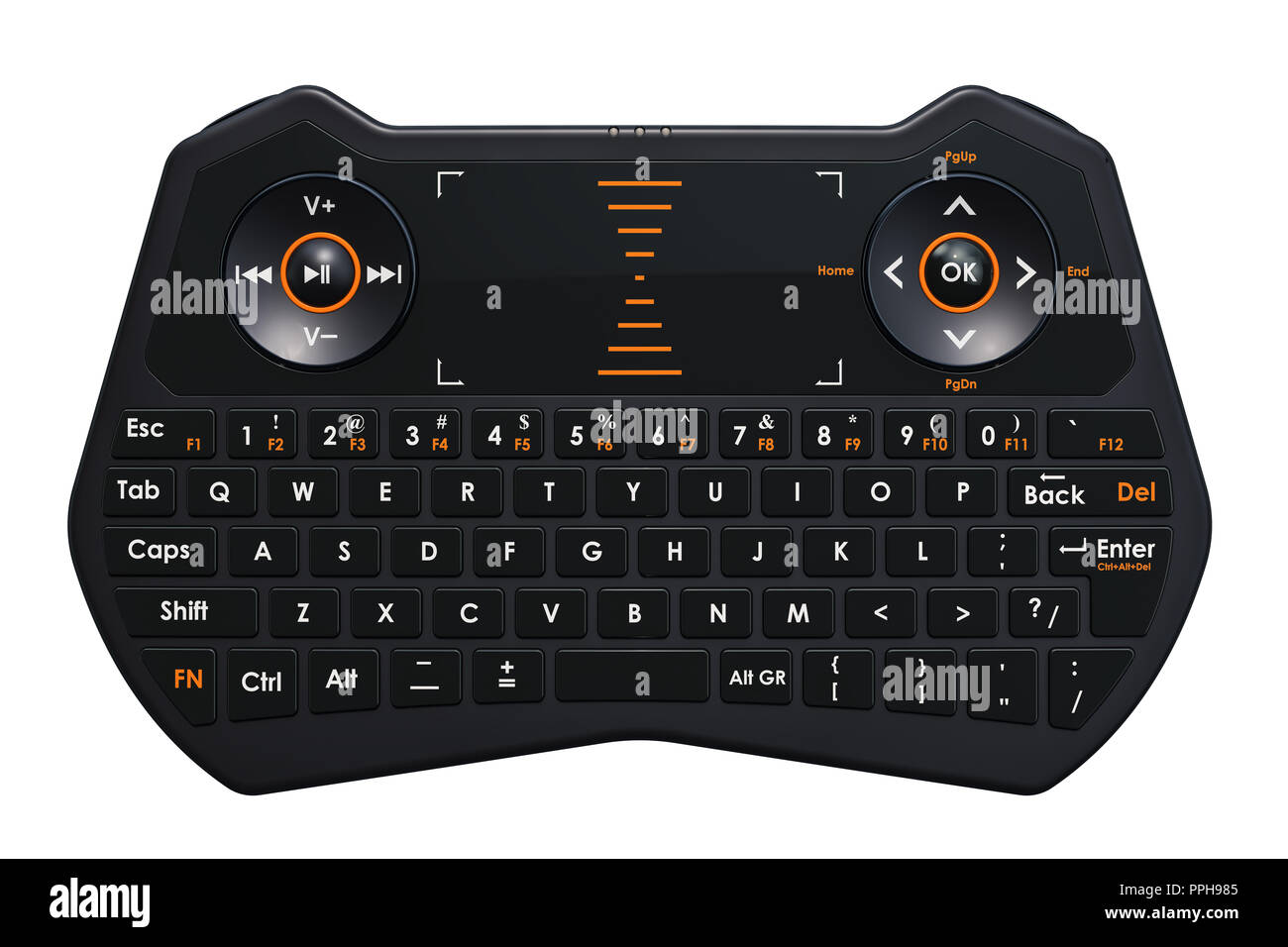 Mini clavier sans fil Bluetooth, 3D Rendering isolé sur fond blanc Banque D'Images