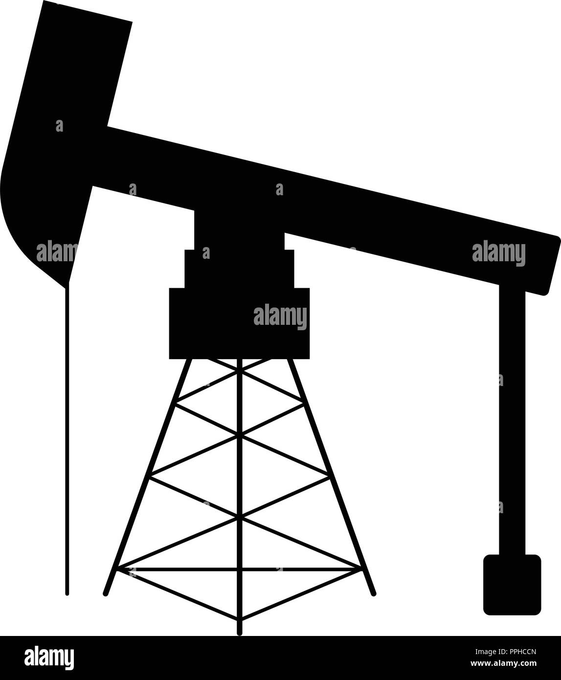 L'icône de plate-forme pétrolière isolée Illustration de Vecteur