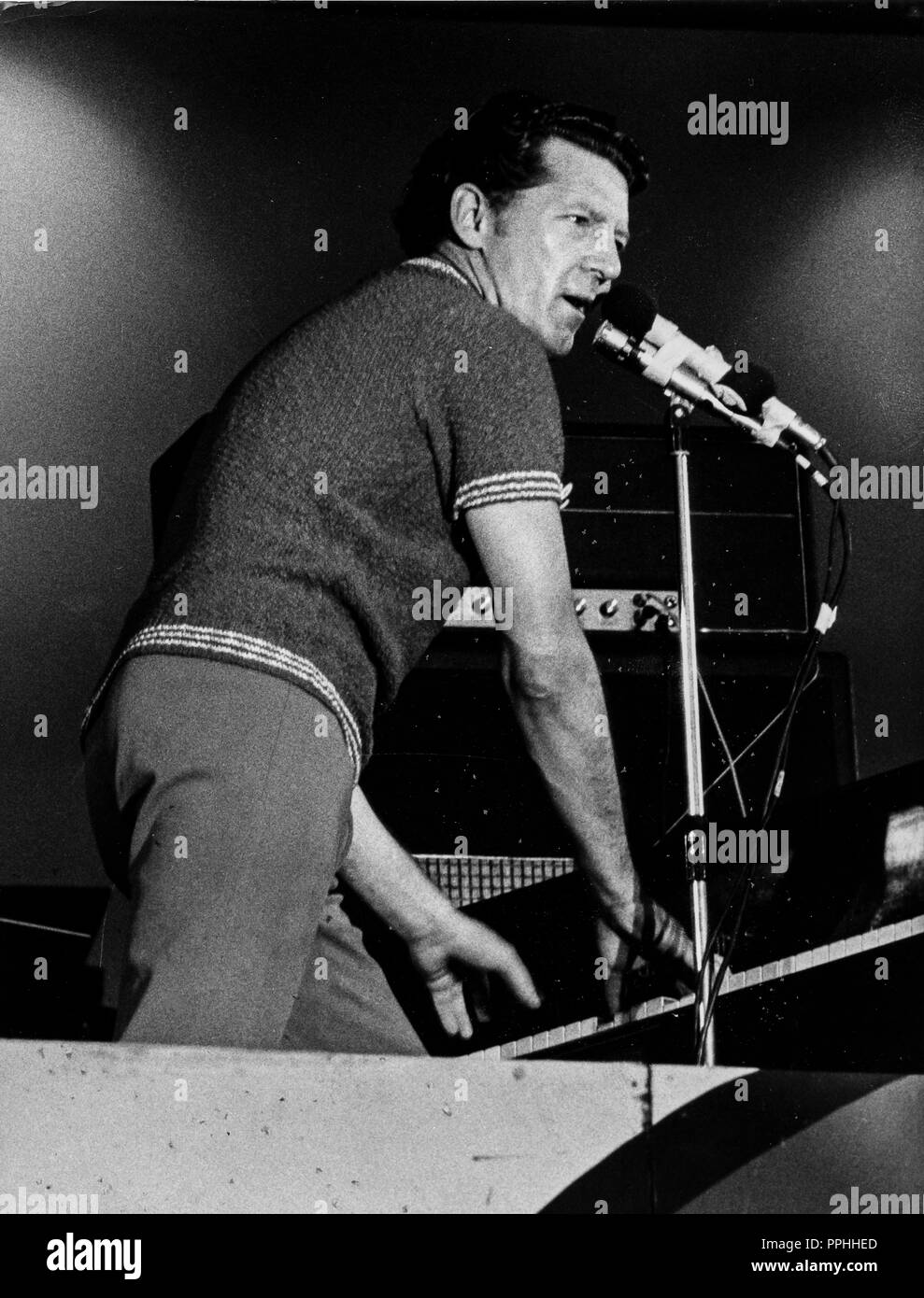 Jerry Lee Lewis, au stade de Wembley, Londres, 1972 Banque D'Images