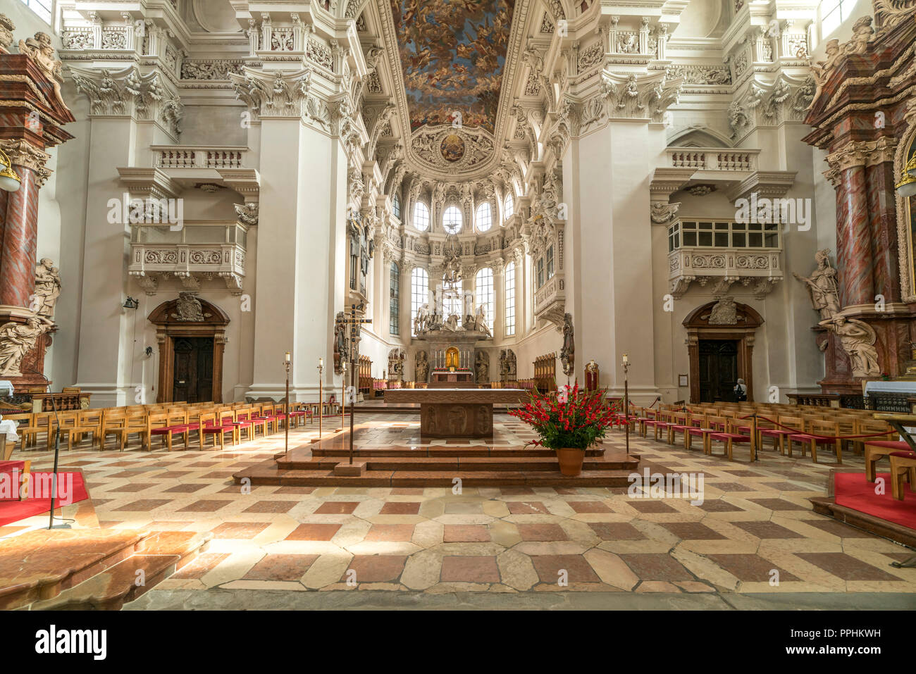 Innenraum des Dom Saint Stéphane, Passau, Bayern, Deutschland | intérieur de la cathédrale St Stephen, Passau, Bavière, Allemagne Banque D'Images