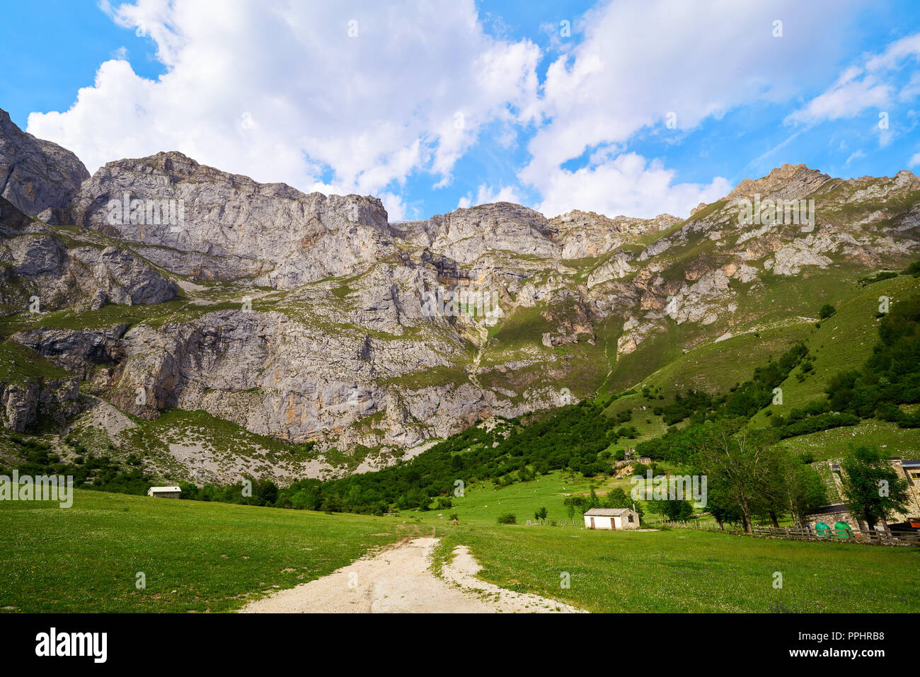 Fuente de montagnes à Camaleno de Cantabria Espagne Banque D'Images