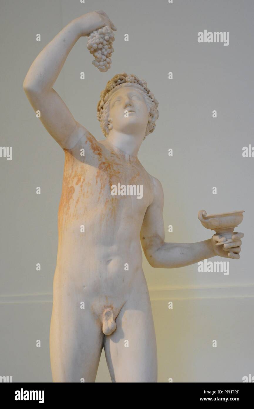 Statue de faune. 2ème siècle A.D. Copie d'un original grec de la fin du 2ème-1ème siècle avant JC. Musée Archéologique National, Naples. L'Italie. Banque D'Images