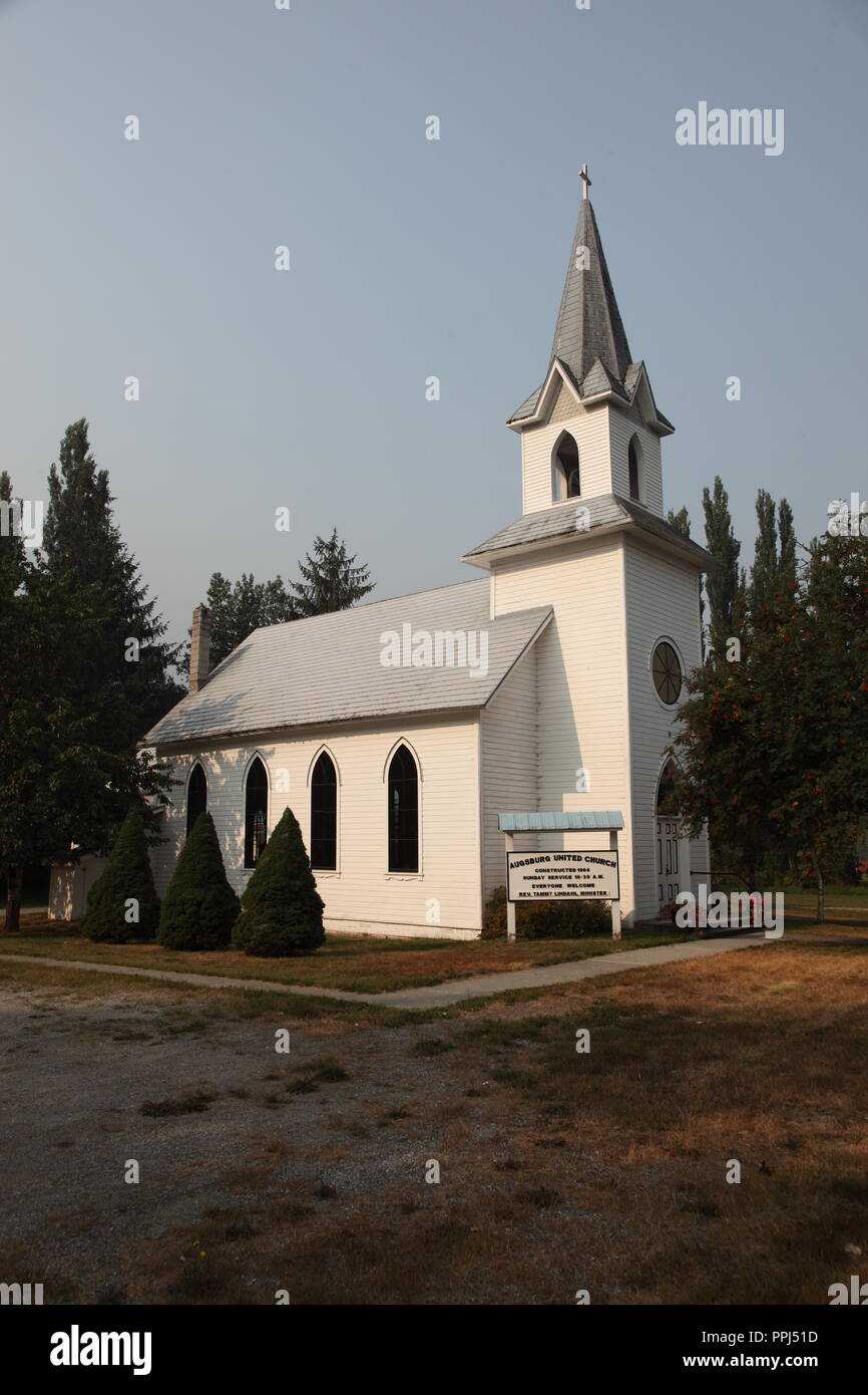 Augsberg United Church à Hagensborg, près de Bella Coola, BC, Canada Banque D'Images