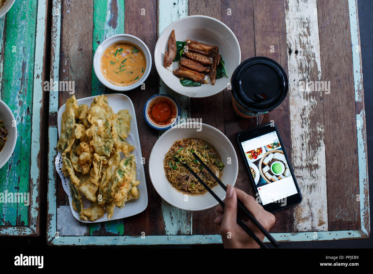 La photographie alimentaire cuisine Thaïlande locale et l'alimentation de rue close up Banque D'Images