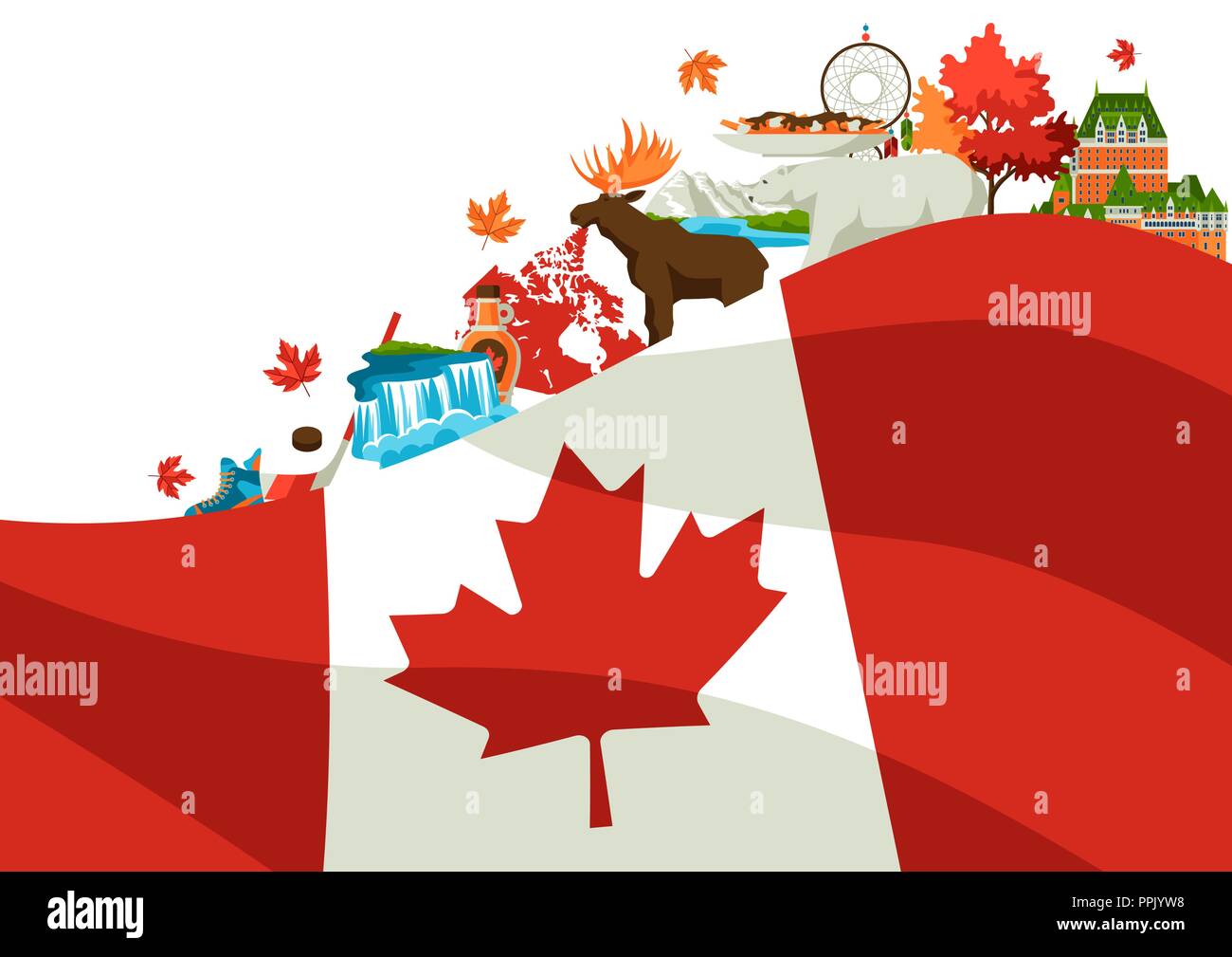 Canada Contexte de conception. Illustration de Vecteur