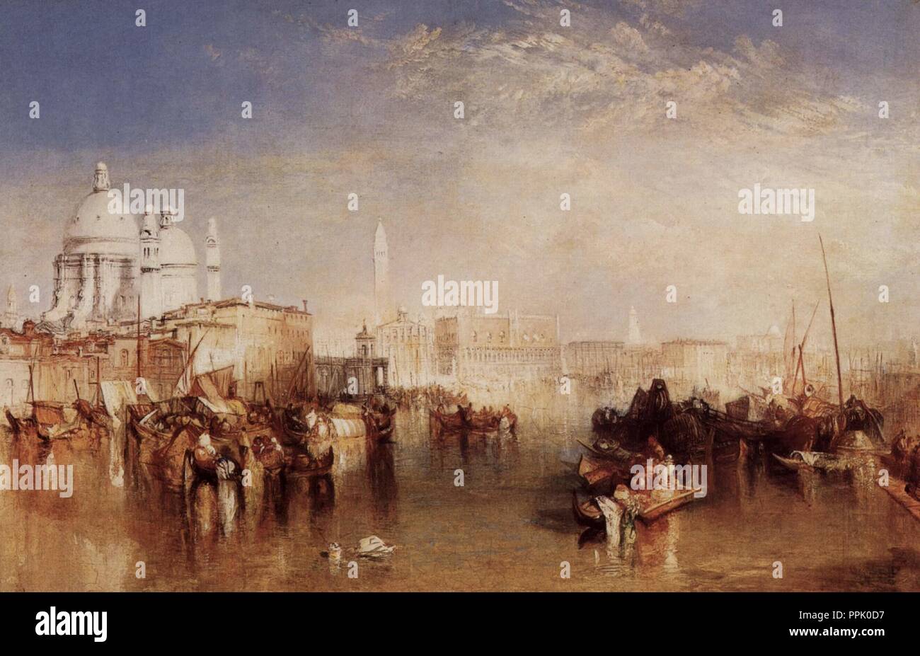 Venezia, vom Canale della Giudecca aus gesehen. Date/période : 1840. La peinture. Huile sur toile. Hauteur : 61 cm (24 po) ; Largeur : 91,4 cm (35,9 in). Auteur : J. M. W. Turner. TURNER, Joseph Mallord William. Banque D'Images