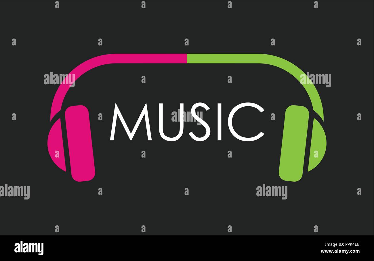 Logo pour Site Web Musical Club ou de couleur foncée Illustration de Vecteur