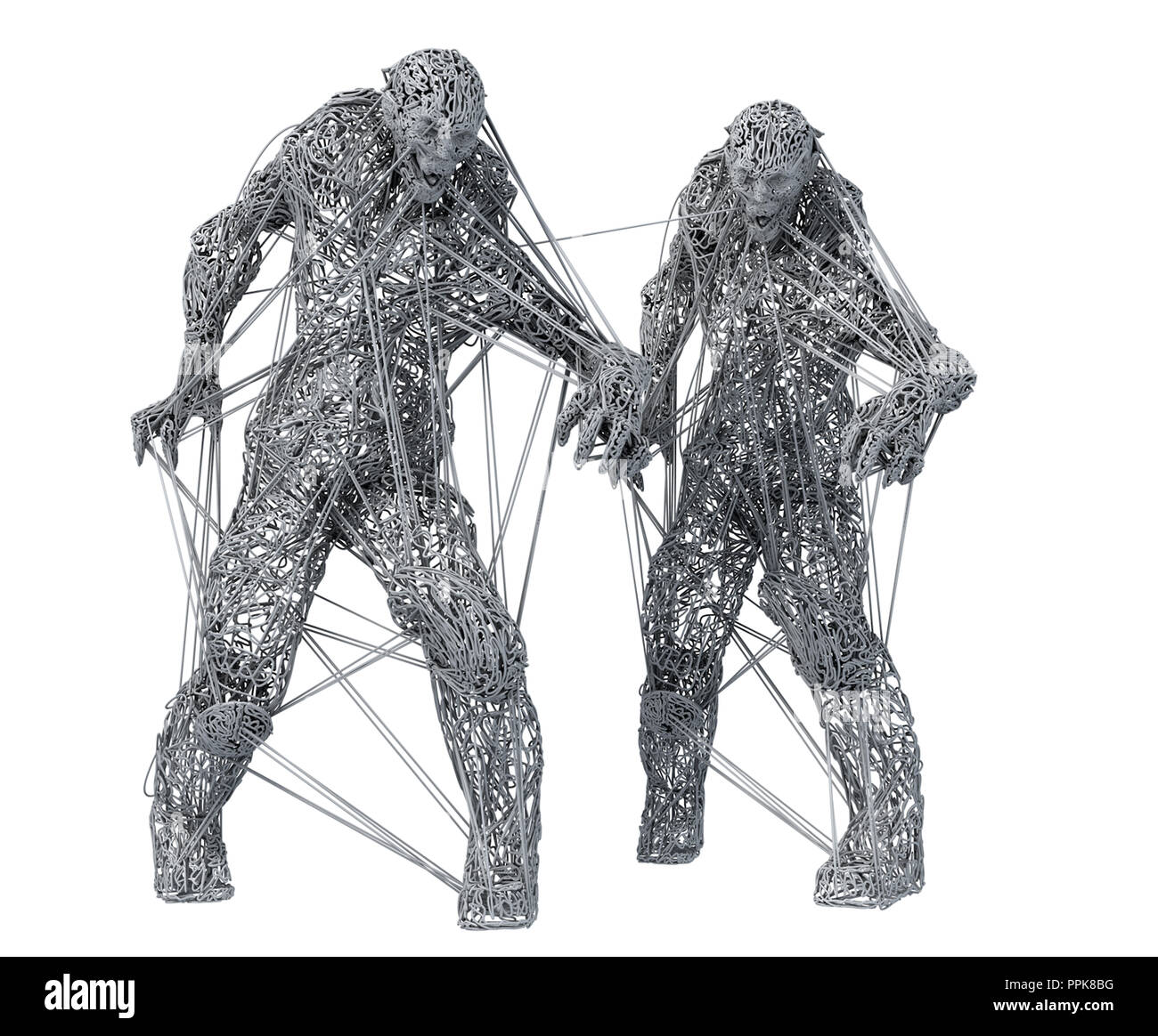 Rendu 3D Monster portrait zombie Banque D'Images