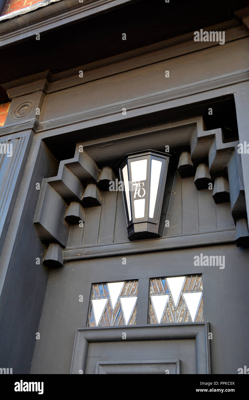 Voir de 78 Derngate, Northampton. La seule maison en Angleterre conçu par Charles Rennie Mackintosh pour W.J. Bassett-Lowke Banque D'Images