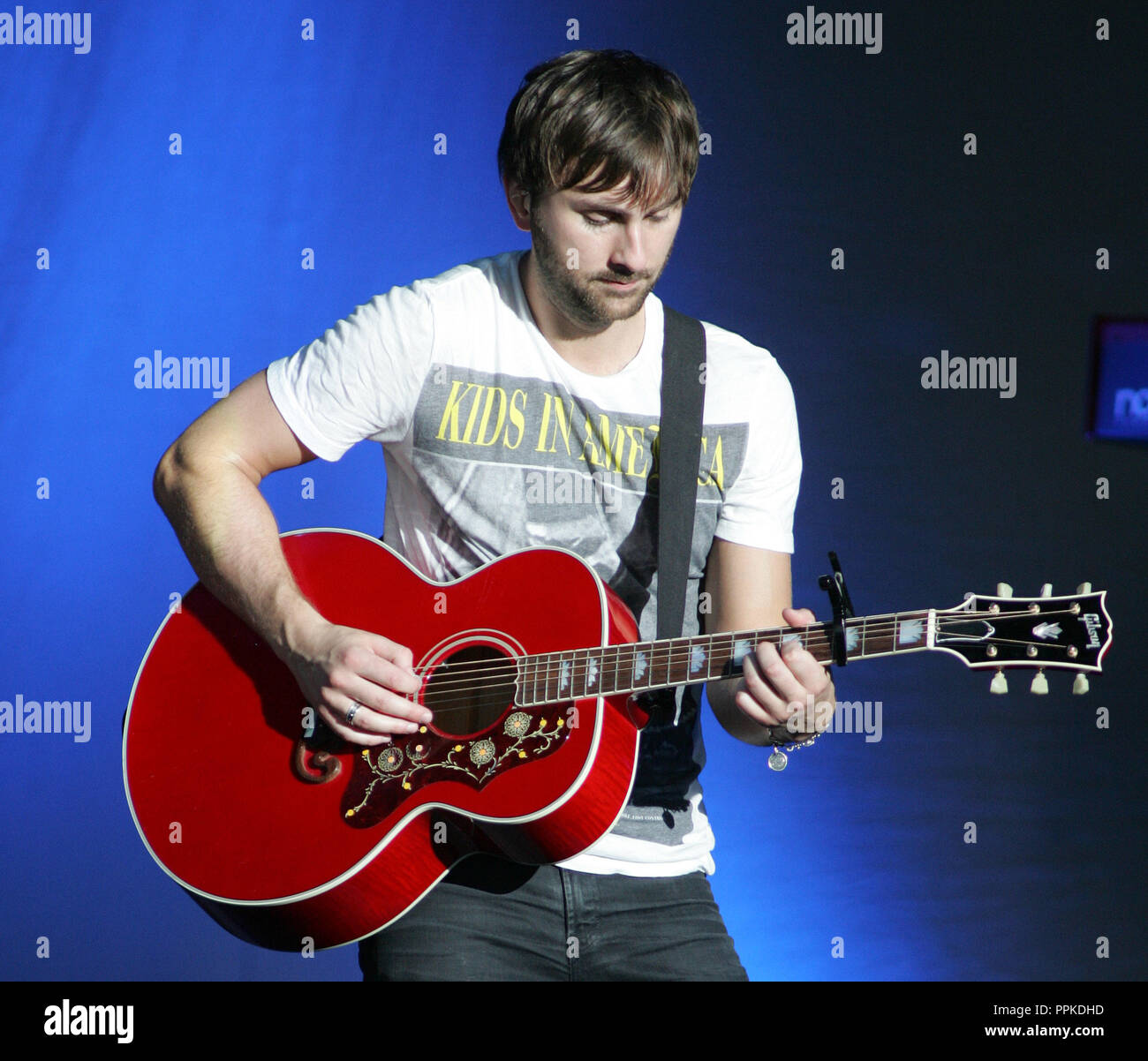 Dave Haywood avec Lady Antebellum se produit en concert à l'Amphithéâtre Cruzan à West Palm Beach, Floride le 8 mai 2010. Banque D'Images
