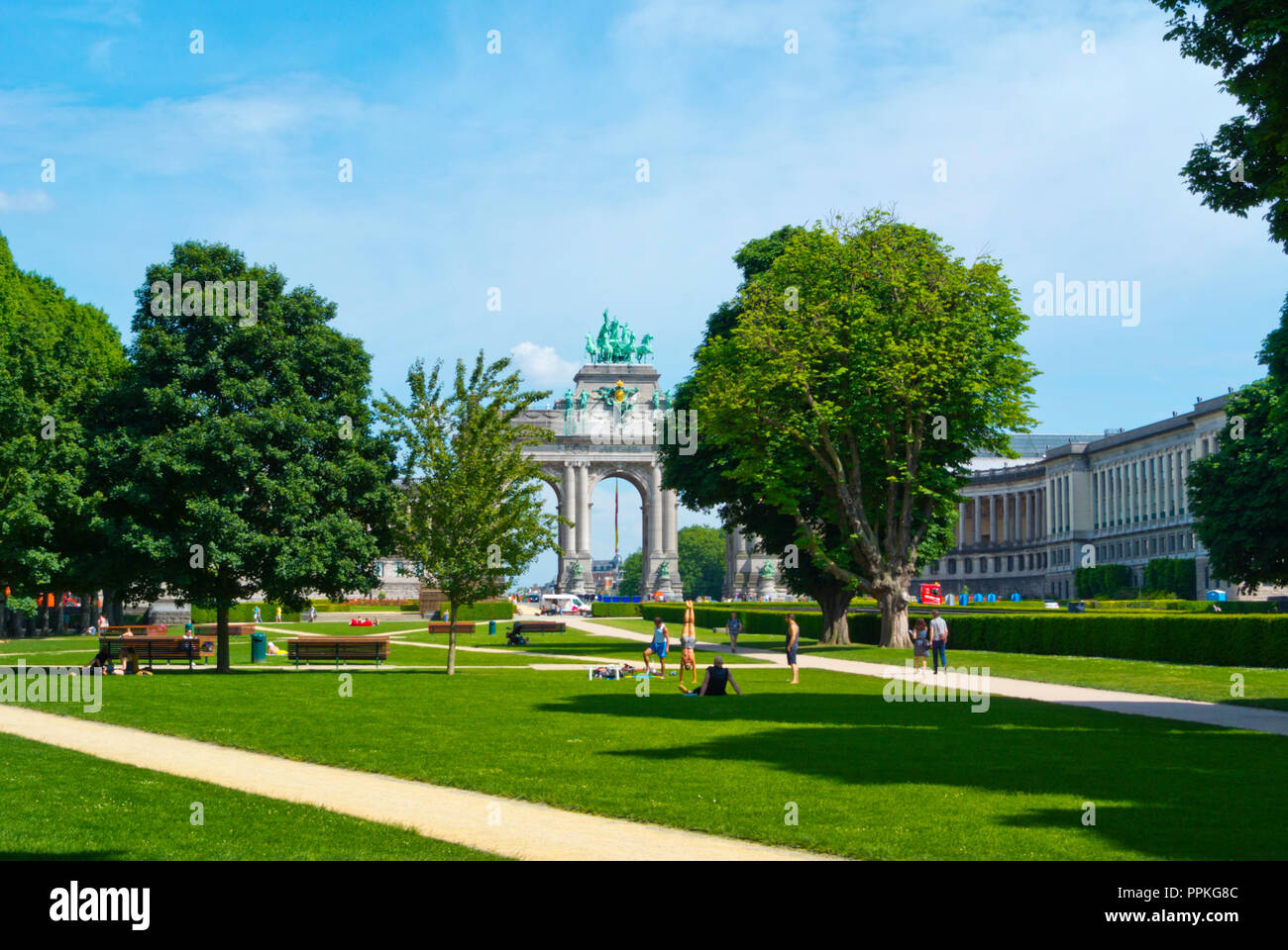 Parc du Cinquantenaire, Bruxelles, Belgique Banque D'Images