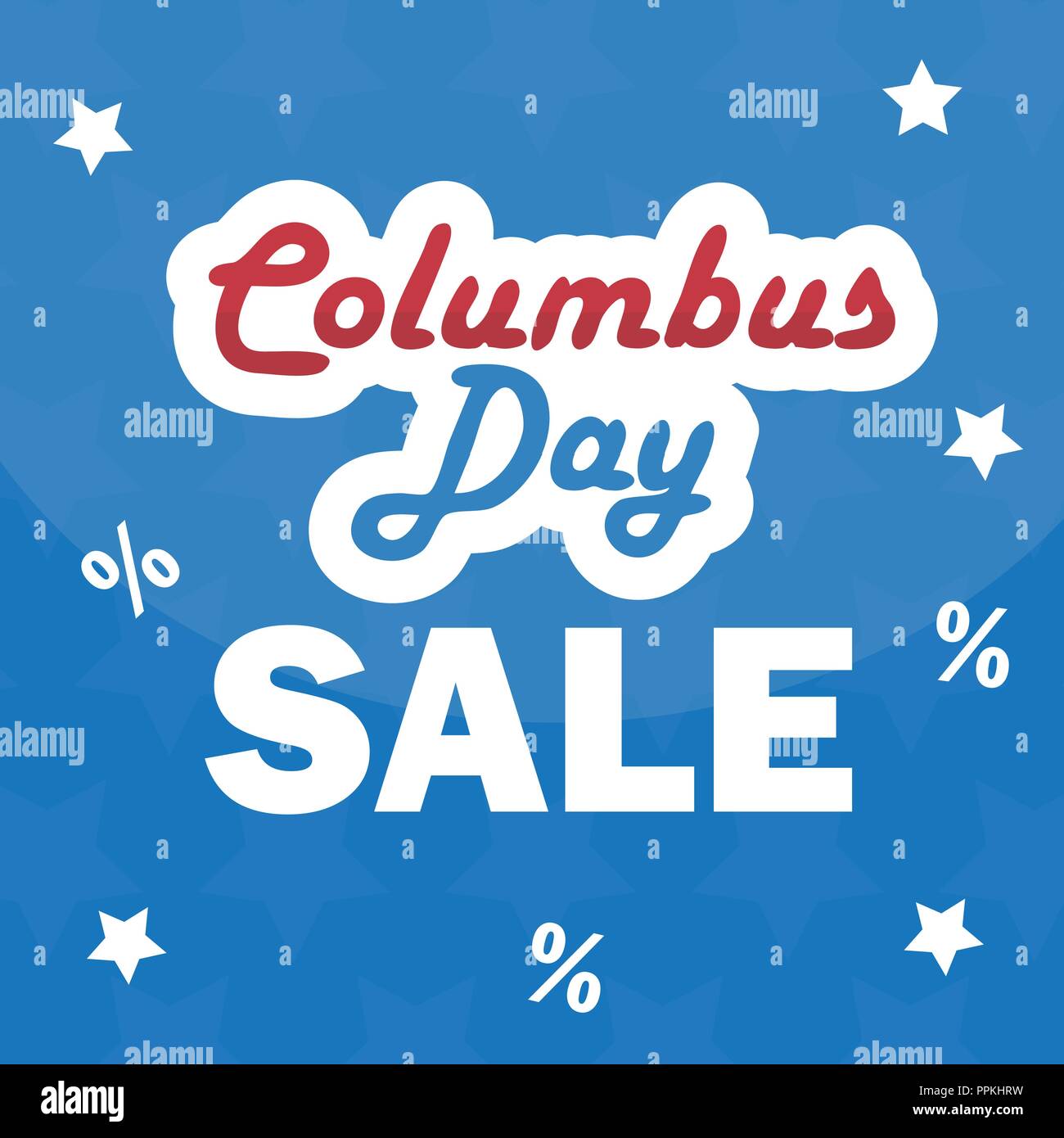 Columbus Day vente promotion, publicité, affiche, bannière, template Illustration de Vecteur