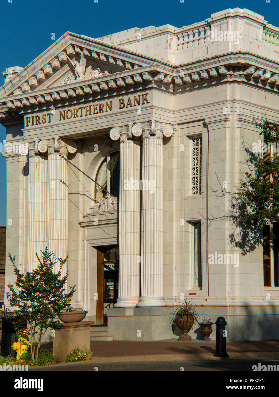 Des hivers du Nord célèbre premier Bank est une banque communautaire. Banque D'Images