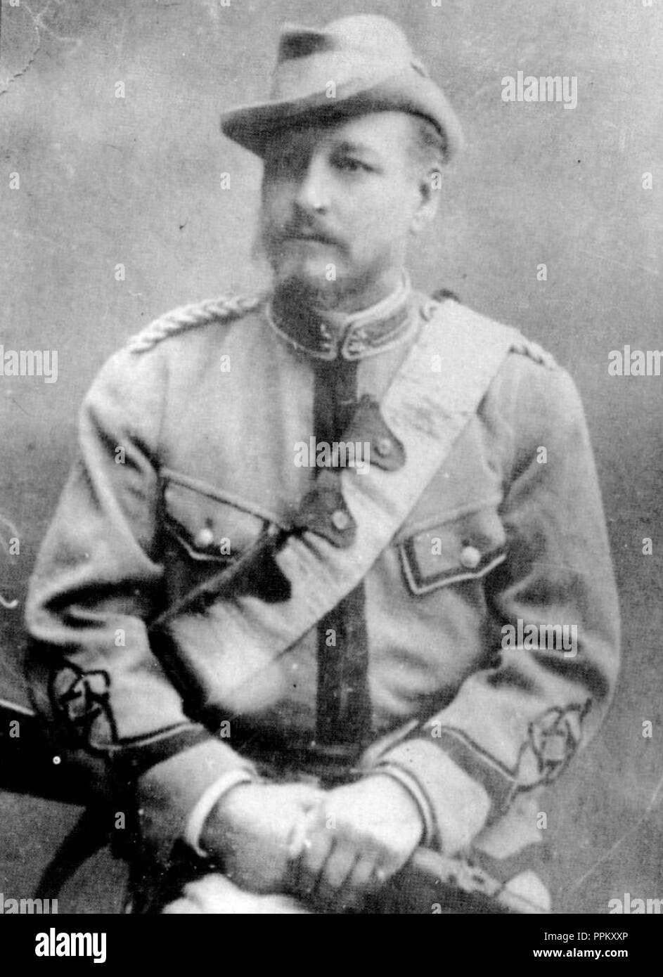 Général Boer Yevgeny Maximov à son retour de la guerre des Boers. Banque D'Images