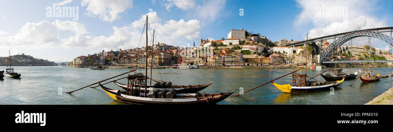 Porto, capitale du vin de Porto, et le quartier de Ribeira, Site du patrimoine mondial de l'UNESCO, Portugal Banque D'Images