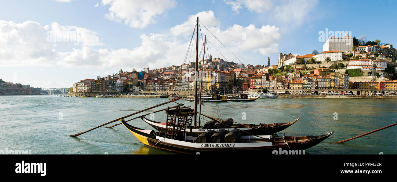 Porto, capitale du vin de Porto, et le quartier de Ribeira, Site du patrimoine mondial de l'UNESCO, Portugal Banque D'Images