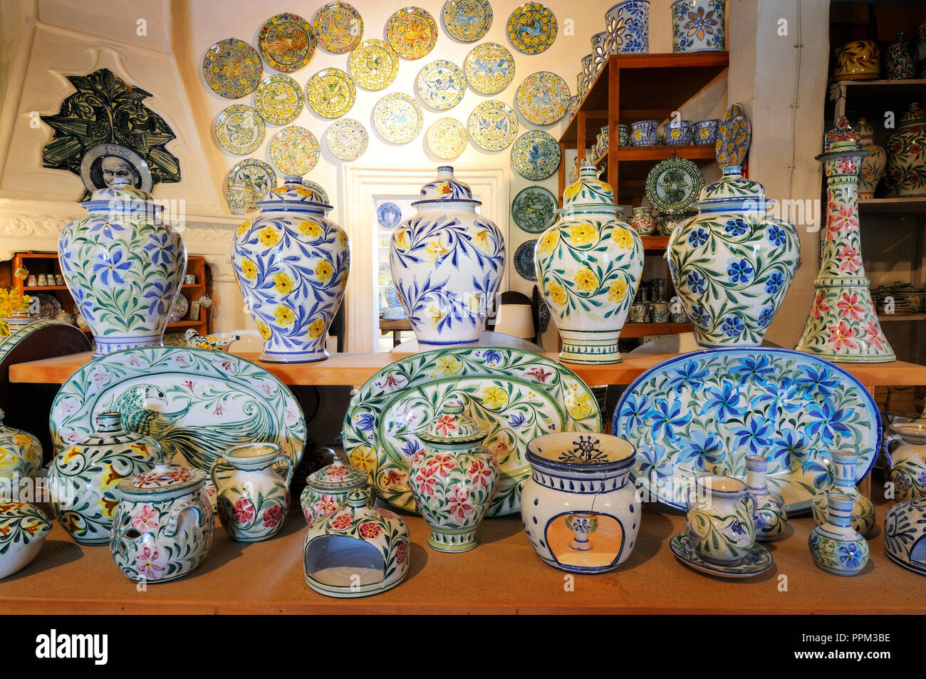 L'artisanat de l'Algarve Algarve (poterie). Porches, Portugal Banque D'Images