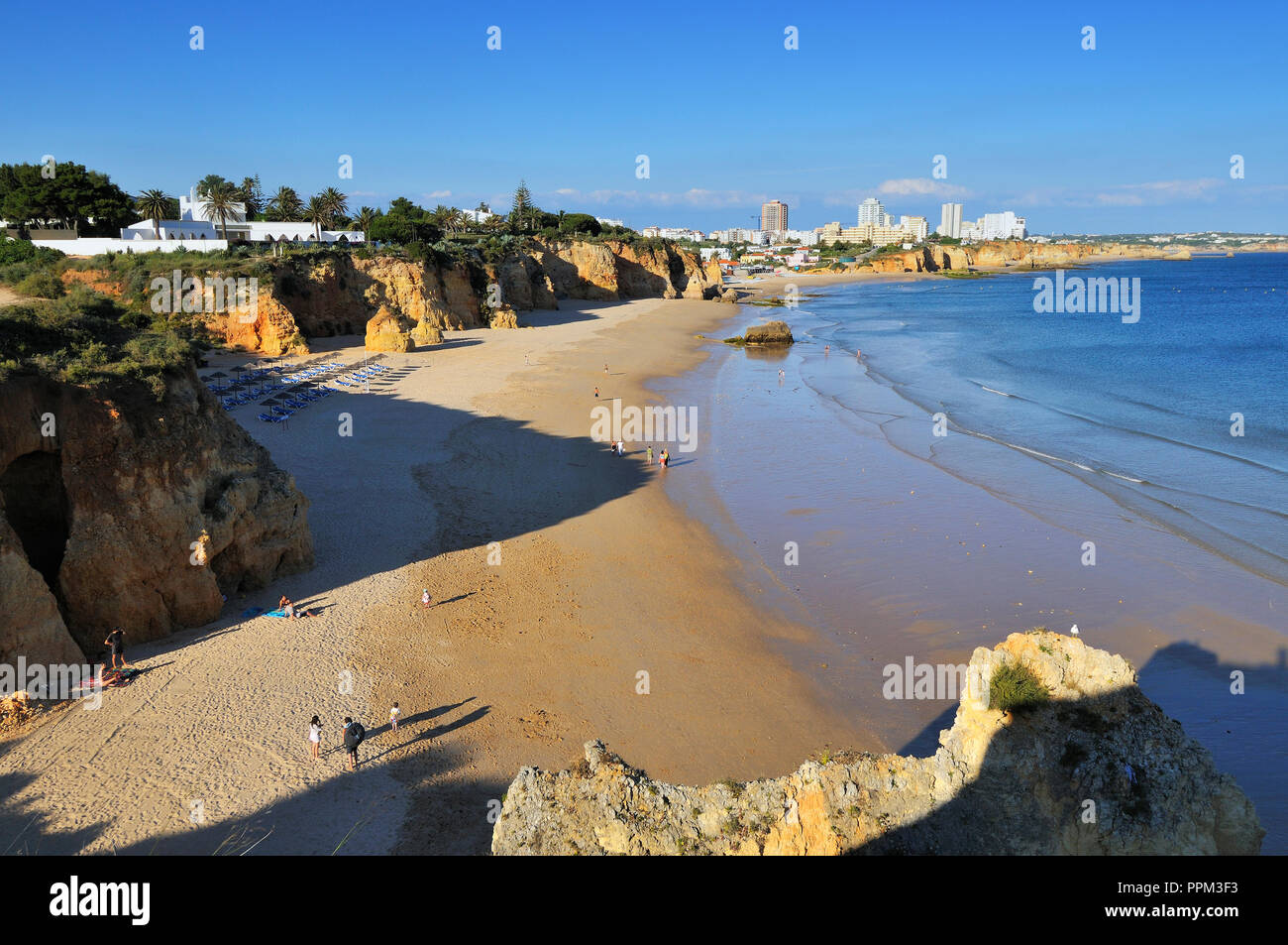 Allemand à Plage Portimão Algarve Banque Dimages Photo