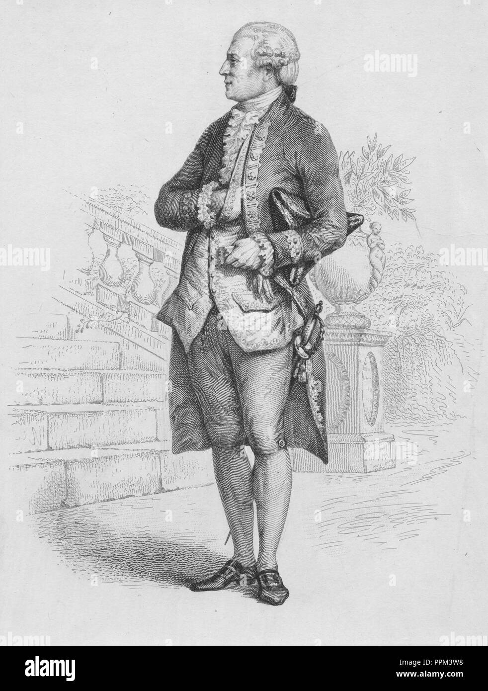 Portrait gravé de Henry Laurens, signataire des statuts de la Confédération et Président du Congrès continental, un marchand, marchand d'esclave, et le riz du semoir de la Caroline du Sud, 1845. À partir de la Bibliothèque publique de New York. () Banque D'Images