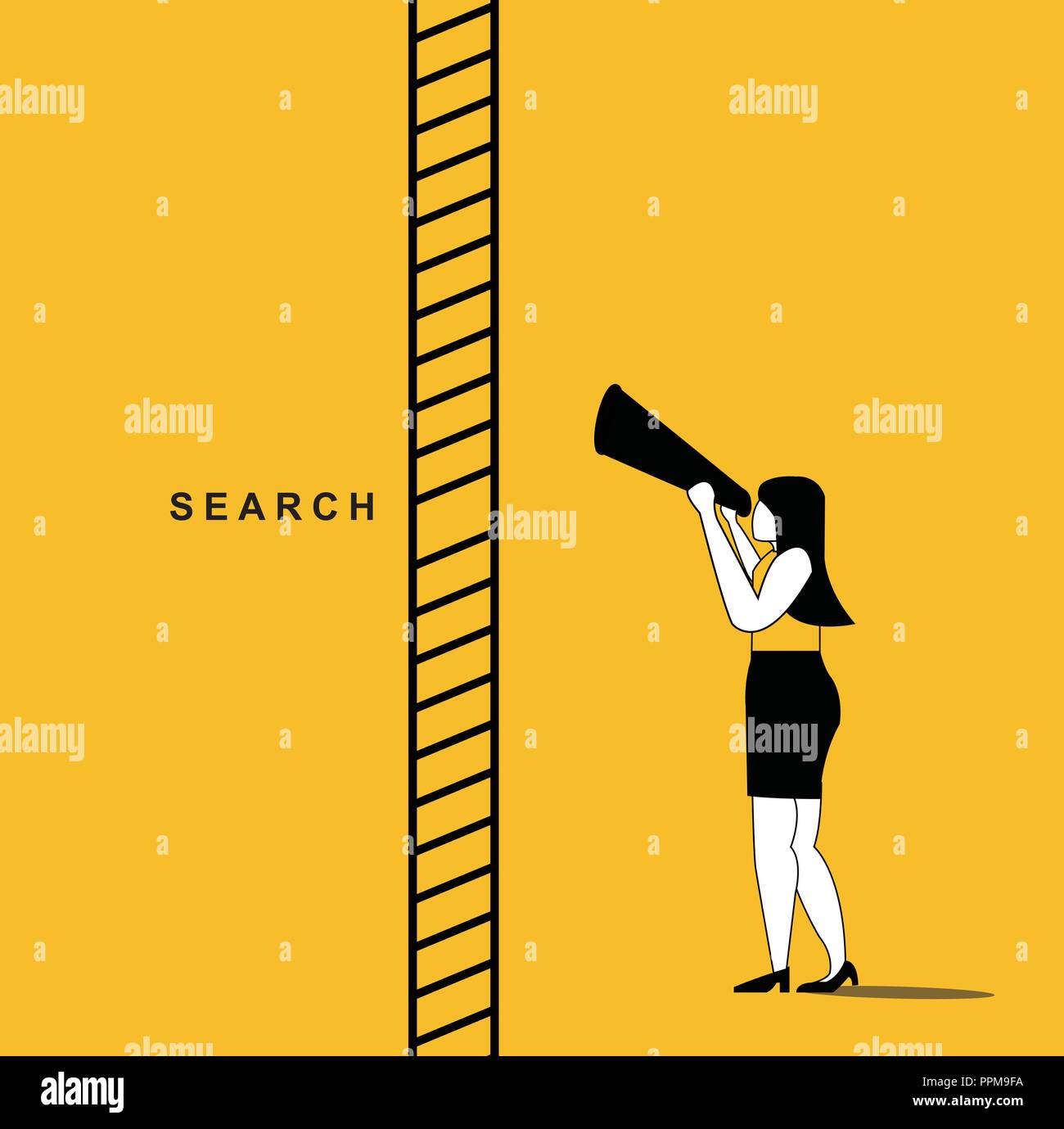 Recherche Femme au-dessus de Bain Illustration de Vecteur