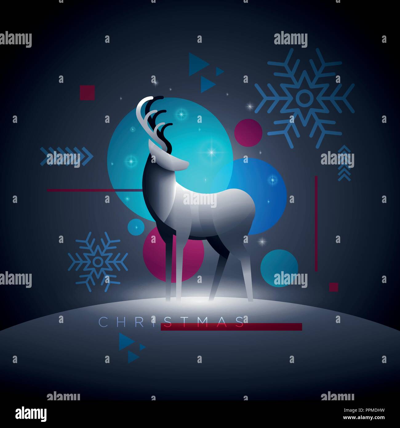 Abstract vector illustration cerf. Les éléments sont séparément en couches en fichier vectoriel. Illustration de Vecteur