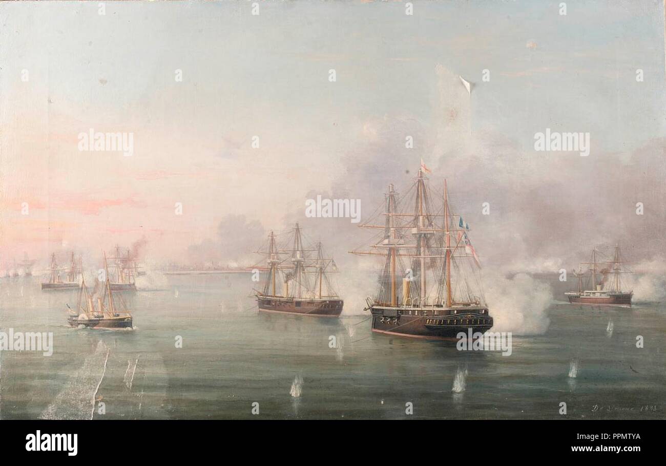 Bombardement d'Alexandrie 11 juillet 1882 (1883) PCHRM NMMG0642 BHC. Banque D'Images