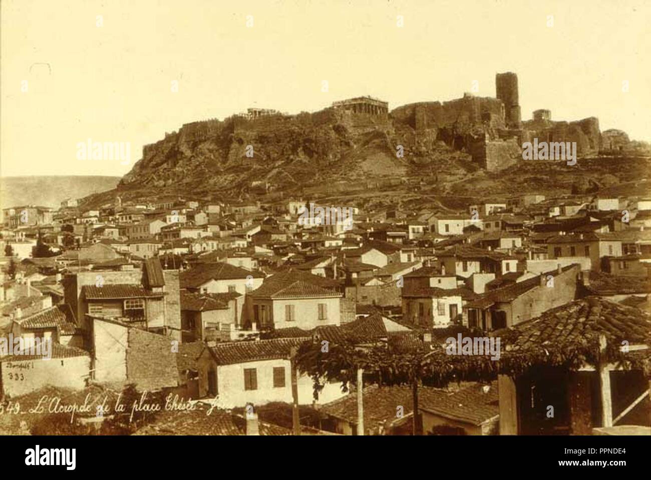 Félix Bonfils (1831-1885) - Athènes - acropole 1868-1875. Banque D'Images