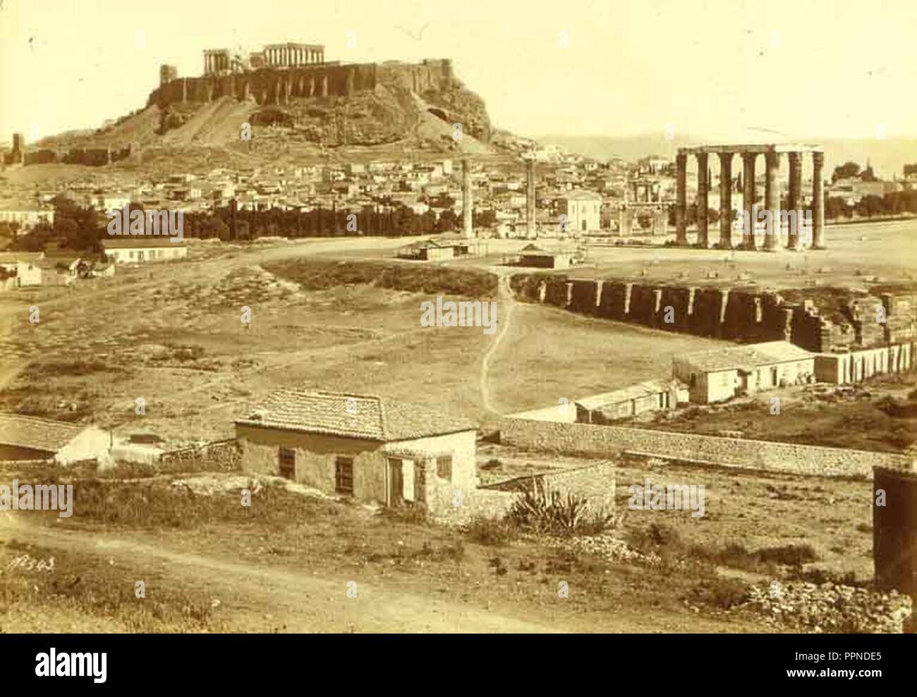 Félix Bonfils (1831-1885) - Athènes - acropole sur 1868-1875. Banque D'Images