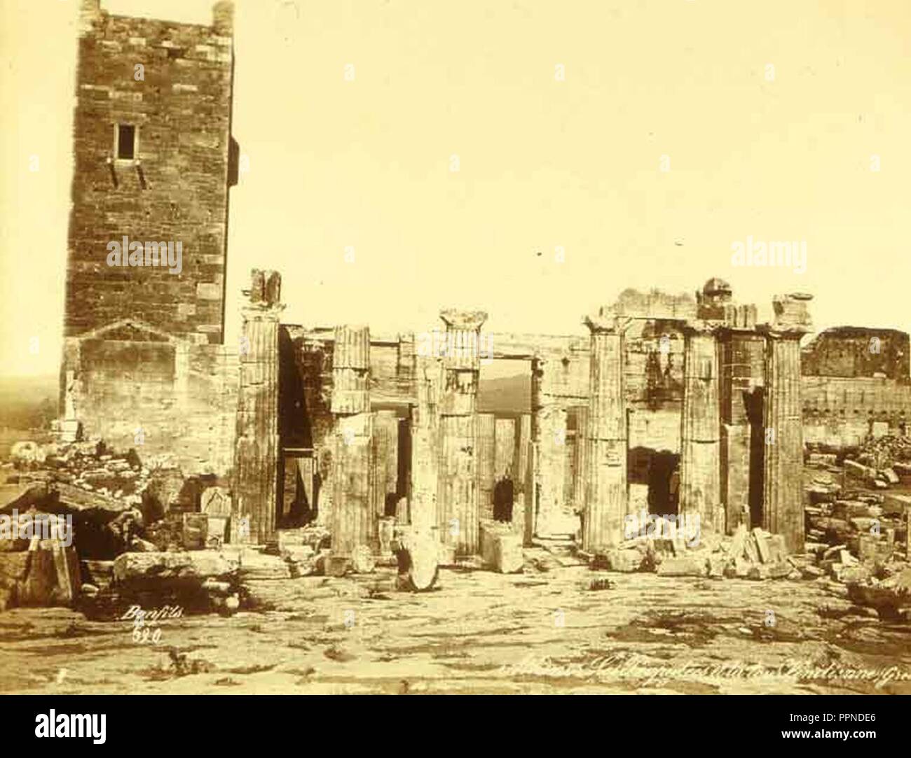 Félix Bonfils (1831-1885) - Athènes - Propylaia 1868-1875. Banque D'Images